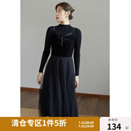獨束大碼女裝網(wǎng)紗半身裙女秋冬新款胖mm優(yōu)雅絲絨a字裙 連衣裙 2XL