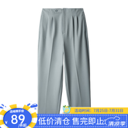 網(wǎng)易嚴選春夏神褲微彈高腰顯瘦西裝褲錐形褲女通勤輕復(fù)古時尚垂感 淺灰藍*錐形褲 S (160/64A)