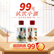 厚工坊儲時(shí)藏香 53度醬香型白酒 貴州純糧食坤沙老酒 收藏級年份酒 53度 100mL 2瓶 （儲時(shí)小酒藏香小酒