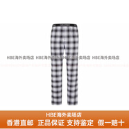 Calvin KleinCK 格紋法蘭絨提花腰邊舒適睡褲 男款送女友男友 黑白格子 M