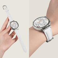 優(yōu)思頓適用華為gt5新款表帶watchgt4智能手表gt5pro表帶女款腕表gt3pro女士腕帶gt2真皮秋冬gt4手表帶 【珍珠白】銀色扣-真皮表帶-不掉皮 適用于華為GT5(表盤41mm）