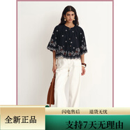 Fabrique 荊棘玫瑰十字繡上衣2025早秋新品 藏藍(lán)色 XS