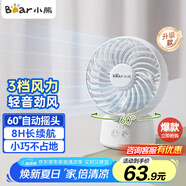 小熊（Bear）電風(fēng)扇 風(fēng)寶 辦公室桌面風(fēng)扇小型迷你便攜usb充電小風(fēng)扇宿舍戶外露營臺式搖頭電扇伴侶DFS-C05L5