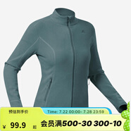 迪卡儂（DECATHLON）戶外透濕抓絨女加厚搖粒絨抓絨衣保暖外套沖鋒衣內(nèi)膽MH100 MH100全拉鏈-青綠色 XL