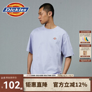 dickies簡(jiǎn)約小logo全棉短袖男女T恤多色可選DK010991 淡紫色 （寬松版型） XL