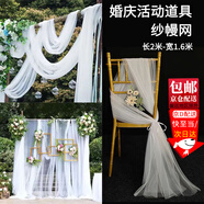 隨燦 紗幔網(wǎng)紗布婚禮布置窗簾紗歐根紗網(wǎng)紗布料環(huán)創(chuàng  )網(wǎng)紗舞臺拍攝道具 白色【1.6米寬】2米長(cháng)