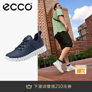 愛步（ECCO）休閑鞋男士 軟底戶外運動鞋輕便跑步鞋牛皮休閑鞋男鞋 靈動525204 海洋藍(lán)52520450595 40