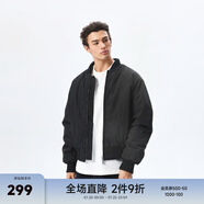 CHINISM CH基礎(chǔ)款飛行員夾克外套男秋冬加厚棉衣美式復(fù)古男士棉服 黑色 L