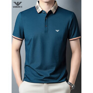 EMPORIO ARMANI EA7阿瑪尼短袖t恤男翻領夏季新款半袖商務休閑體恤衫上衣POLO汗衫 A-3116墨綠色 M 170 建議120斤內(nèi)穿