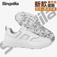 Singelila高爾夫球鞋男女士夏季2025新款golf運(yùn)動(dòng)鞋透氣柔性鞋舒適減震 【男女款】白灰色 37