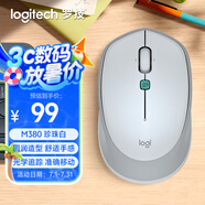 羅技（Logitech） M380 無(wú)線鼠標(biāo) 無(wú)線2.4G 辦公鼠標(biāo) 百度AI智能語(yǔ)音輸入打字翻譯 家用辦公型M380 珍珠白