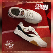 安踏（ANTA）波浪鞋板鞋低幫撞色女鞋 【男款】象牙白/黑/荔枝紅-5 42
