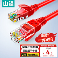 山澤 超五類(lèi)網(wǎng)線(xiàn) CAT5e類(lèi)高速千兆網(wǎng)線(xiàn) 2米 工程/寬帶電腦家用連接跳線(xiàn) 成品網(wǎng)線(xiàn) 紅色 WXH-020C