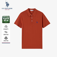 U.S.POLO ASSN.冰絲polo衫男商務(wù)休閑速干短袖男涼感透氣寬松免燙t恤針織衫男裝