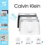 Calvin KleinCK 男士棉質(zhì)平角內(nèi)褲 3條套裝 LV00NB4389 MP1黑/灰/白 M