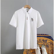 森馬（Semir）男裝工廠(chǎng)男士短袖T恤 純棉翻領(lǐng)Polo衫 白色 M 165