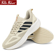 Fitti Pahris奢侈品男鞋2025夏季新款時(shí)尚休閑運(yùn)動(dòng)鞋百搭舒適透氣飛織網(wǎng)面鞋男 米色 35