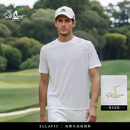 薩拉維夫（SLLAVIF）品牌2025年夏季新款短袖t恤男圓領(lǐng)吸汗透氣新疆長(cháng)絨棉體恤男 白色 M