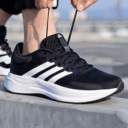 阿迪達(dá)斯 （adidas）跑鞋男鞋 25秋季新款運(yùn)動(dòng)休閑鞋健身訓(xùn)練緩震耐磨透氣輕便跑步鞋 黑色/白色 【曬圖返10】 41