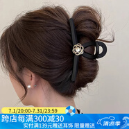 向晚 發(fā)夾發(fā)卡山茶花抓夾女發(fā)夾女后腦勺中號(hào)氣質(zhì)高級(jí)感鯊魚(yú)夾頭飾
