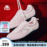 KAPPAWing卡帕賽車鞋德訓(xùn)鞋女2025夏季新款休閑跑鞋潮流復(fù)古運動板鞋子 牡丹粉/冬日白 38