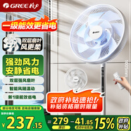 格力（GREE）【雙層擴風扇葉】立式電風扇大風量家用落地扇廣角搖頭定時遙控電扇臺地兩用落地扇 FSZ-30X65Bg7