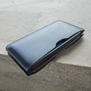 閃森 適用華為Mate60pro手機雙機包60rs非凡大師保護套側插子母皮套mate70 por手機袋Mate70RS手拿包 雙機包19*9.5【黑色油蠟皮】