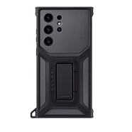 三星（SAMSUNG）原裝三星s23ultra手機殼原裝s23+多功能保護殼s23ultra立式指環(huán)扣 韌性多功能保護殼黑色 三星GalaxyS23Ultra