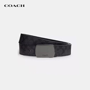 蔻馳（COACH）男女同款板扣腰帶 CY941QBMI5 黑色 七夕情人節(jié)禮物 送男友