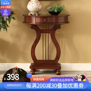 格瀾帝爾（growdear）美式玄關(guān)桌靠墻桌歐式門(mén)廳玄關(guān)臺玄關(guān)柜客廳隔斷柜走廊半圓桌 櫻桃色（600*300*770） 組裝