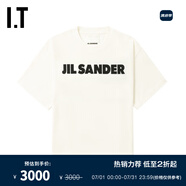 JIL SANDER IT 男裝寬松短袖T恤新款潮流休閑logo裝飾半袖J45148MN WHX/白色 XL