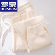 羅蒙（ROMON）品牌女裝墨綠色運(yùn)動(dòng)褲女加絨衛(wèi)褲女冬季新款韓版秋冬女裝休閑加厚 A1111杏色【加/絨】+女裝十大品牌 2XL 【建議140-155斤】+女裝十大品牌
