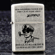ZIPPO EDGEZippo打火機(jī)正版復(fù)古古銀標(biāo)志羽毛防風(fēng)煤油定制刻字送男友 古銀亞瑟將軍 禮盒套裝