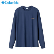 Columbia哥倫比亞長袖T恤男25秋季新戶外防紫外線針織打底衫AJ5272 465 M