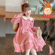 安妮優(yōu)兒（Anneyol）女童秋冬款連衣裙2025新款秋冬季小女孩公主裙秋裝兒童長(cháng)袖裙子 粉色加絨 160