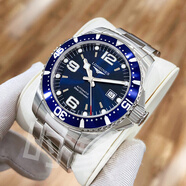 【二手99新】浪琴LONGINES康卡斯全自動(dòng)手表男士機(jī)械石英腕表300M潛航夜光瑞士品牌十大鐘表 新機(jī)芯【41機(jī)械藍(lán)盤】L3.742.4.96.6