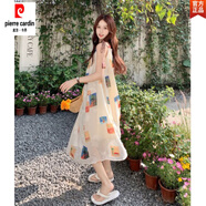 皮爾卡丹（pierre cardin）波西米亞多巴胺彩色吊帶連衣裙女夏季三亞海邊度假穿搭裙子沙灘裙 圖片色 L (建議105-115斤