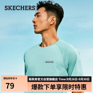 斯凱奇（SKECHERS）運(yùn)動(dòng)短袖男士秋吸濕速干T恤寬松百搭上衣P225M018