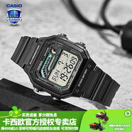 卡西歐（CASIO） 男表女表卡西歐手表男女情侶表學(xué)生時(shí)尚運(yùn)動(dòng)表太陽(yáng)能雙顯電子表 WS-1600H-8AVPF銀河灰 10年電量