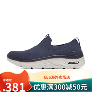 斯凱奇Skechers男鞋夏季一腳蹬閃穿健步鞋厚底耐磨休閑鞋217074 海軍藍色/216074-NVY 42.5