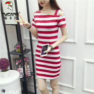 啄木鳥(niǎo)法式春季新款打底連衣裙復古顯瘦絲絨網(wǎng)紗拼接黑色女人味連衣裙 條紋裙 M 100斤內