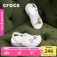 卡駱馳crocs洞洞鞋貝雅男鞋女鞋輕便耐磨一腳蹬拖鞋休閑鞋|10126 白-100 36 /37(220mm)