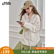 妖精的口袋【博主同款】妖精的口袋彩色毛絨絨連帽慵懶風(fēng)毛衣女2025春季新款 趣味彩杏色 常規(guī) M 常規(guī)
