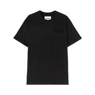 吉爾·桑達（Jil Sander）男士短袖T恤圓領(lǐng)貼袋肩部徽標(biāo)棉質(zhì)休閑男裝 黑色 均碼 |M