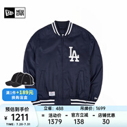 NEW ERA紐亦華MLB棒球NY夾克刺繡春秋男女情侶簡(jiǎn)約百搭運(yùn)動(dòng)休閑外套 13546436-藏青色 LA XL