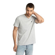 U.S. POLO ASSN.美國馬球協(xié)會(huì )男士短袖V領(lǐng)T恤棉質(zhì)夏季寬松休閑經(jīng)典基礎百搭logo款 Heather Gray灰色 S