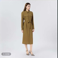 AMASS/阿瑪施早春?jiǎn)闻趴酃ぱb裙歐若風(fēng)氣質(zhì)百搭顯瘦連衣裙女550021 咖啡色 M (3碼)