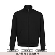 阿瑪尼（ARMANI）奢侈品男裝純色拉鏈男士衛(wèi)衣外套禮物 黑色 XL