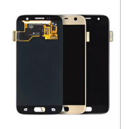 三星（SAMSUNG）適用于三星S7屏幕總成直屏G9300 G9308 G930F手機原裝顯示內(nèi)外屏 S7平面金色通用總成完美屏