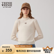 Teenie Weenie小熊女裝冬裝簡(jiǎn)約休閑時(shí)尚中領(lǐng)毛衣貼身打底衫針織衫 乳白色 S 160
